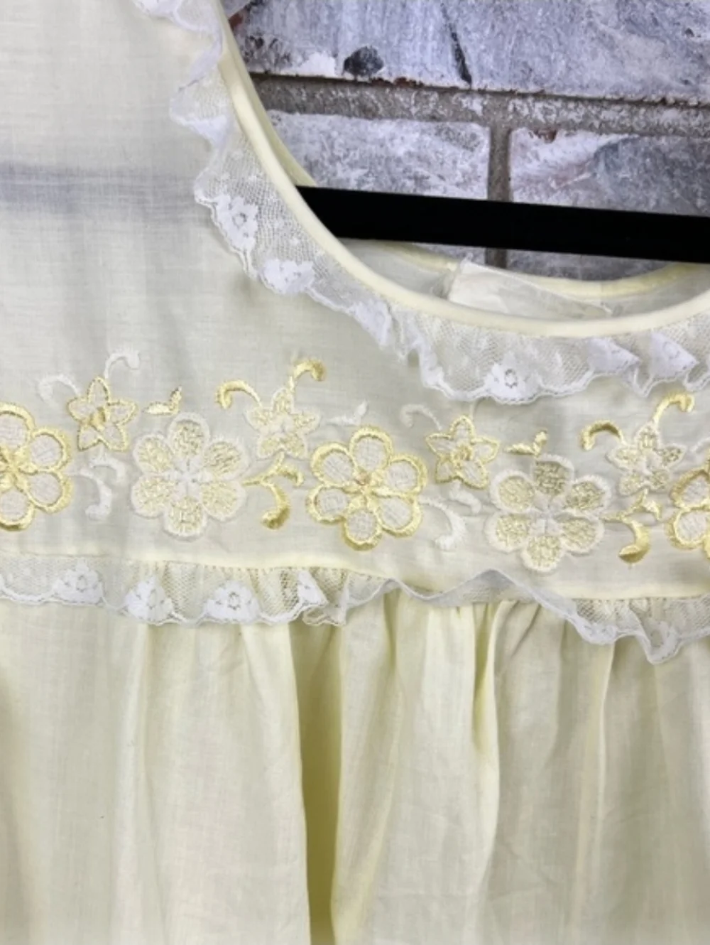 Philmaid | vintage banana cream yellow, 50s nightie Size 32/34 - Picture 3 of 6